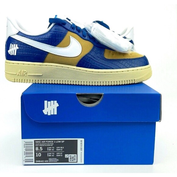 Nike Air Force 1 Low SP Undefeated DM8462-400 Court Blue White Goldtone 8.5/42 main image 5